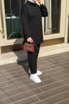 Şal yaka ikili takım Siyah