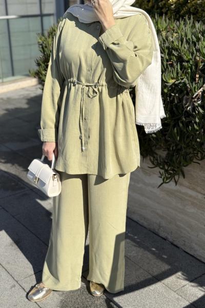 Kupra İkili Tesettür Takım Yeşil