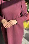 Basic Uzun Tesettür Tunik Bordo